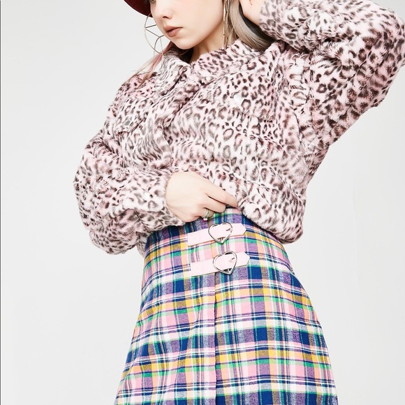 Lazy oaf pink leopard fur jacket - Picture 5 of 9